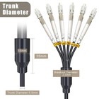75 Meters 250f  6 Core Industrial Tpu Lc To Lc Outdoor Armored Fiber Optic Cable