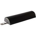 Massage Bolster 9x26 Inch Half Round Pillow Semi-round Cushion Black Pu Leather