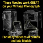Victor Victrola Needles - 100 Soft Volume For Phonograph   Gramophones