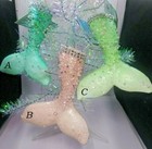 Nautical Sea Life Tropical Decor Beaded Mermaid Tail Beach Christmas Ornament  a