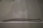 Joan Rivers Gray silver Faux Pearl Beaded Necklace 10mm Round 30 Inch Knotted