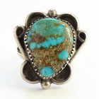 Vintage Navajo Turquoise Ring Handmade Size 8 25 Beautiful Stone Sterling Silver
