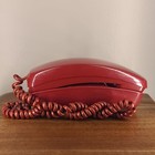Trimline Western Electric Red Trimline Rotary Dial Corded Desk Telephone