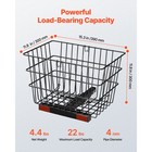 Uimoso Durable Rear Basket For Scooters With Handle And 1-inch Receiver