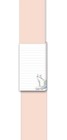 Punch Studio Tall Notepad White Cat Magnetic Closure 75 Sheets 6  X 3 25  New