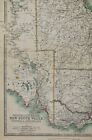 1906 Johnston Map New South Wales Victoria Queensland Australia Sydney Melbourne