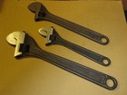 3pc  Set  Adjustable Wrenches Proto 12 and 8  Blue Point 10   Industrial Finish