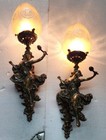 Set Of 1 Victorian Solid Brass   Glass Mermaid Wall Sconces Elegant D  cor Light