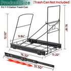 Pull Out Trash Can  Stainless Steel Kitchen Adjustable Trash Slide Out Shelf 