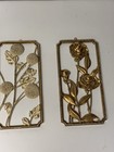 Set Of 2 Vintage Syroco Wood Wall Art Decoration Syracuse Ornamental Co  Gold