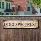 In God We Trust Metal Sign Rustic Wall Plaque Faith Home Church Bar Wall Decor
