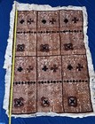 Vintage Tapa Barkcloth Hand Made Polynesian Clover Floral Cloth Art Textile  3