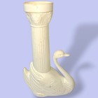 Lot 8 Vintage Swan Cake Pillars Ivory Plastic Bush Style Wedding Decor 4 5 