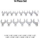 Sunex Tools 9721 1 2  Drive Fractional Jumbo Straight Crowfoot Wrench Set  14-pi