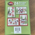 Disney Christmas 23 Greeting Cards W  Envelopes Mickey Minnie Donald Goofy