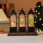 Decorative Christmas Led Lantern Santa Snow Globe Glitter 12    Music   Lights