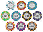 New 1000 Monte Carlo Poker Chips Set With Acrylic Case - Pick Denominations 