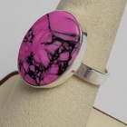 Artisan-made Cherry Blossom Turquoise Ring  925 Sterling Silver Size 8 75