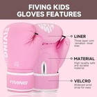 Kids Boxing Gloves for Kickboxing heavy Bag 4oz-6oz 4 Colors Pink 6oz