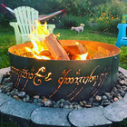 Mystical Fire Ring  Custom Heavy Duty Elvish Fire Ring  Backyard Fire Pit