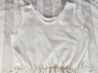 Vintage Basic Image Girls White Nylon Lace Trim Lined Layered Slip Made In Usa 8