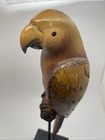 Vintage Hand Carved And Painted Wood Parrot 12 5    Tall