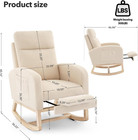 Nursing Rocking Chair With Footrest For Nursery  Upholstered Glider Rocker With 