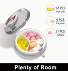 Decorative Deer Anteope Metal Pill Box Case Holder Travel Size