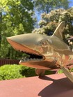 18 5    Long Brass Shark Figurine