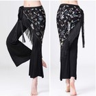 Women Belly Dance Costume Triangle Sequins Mesh Fringe Hip Scarf Belt 6 Colors
