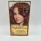 L or  al Paris Superior Preference Hair Color Dye Cream 6ab Chic Auburn Brown 3pk