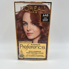 L or  al Paris Superior Preference Hair Color Dye Cream 6ab Chic Auburn Brown 6pk