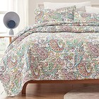  3-piece Printed Quilt Set - King King  106x96 Inch   2 Pillow Shams  Paisley