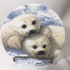 Vintage White Harp Seals Lot Ceramic Figurine Mother   Baby Set Plate Collection