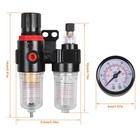 1 4  Air Compressor Filter Oil Water Separator Trap Tools With Regulator Gauge