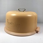Vintage 1950s Lustro Ware Plastic Locking Cake Carrier Retro Art Deco 12 X 6