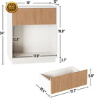 Fluted Nightstands Set Of 2  Modern Bedside Table With Drawer And Storage Shelf 
