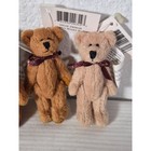 Pacific Craft Lot Of 6 Mini Jointed Teddy Bears Brown Tan 2 5 Inch Craft Plush