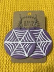 Spider Web Earrings New - Large   Round