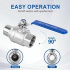 2  Full Port Brass Ball Valve 2 Pack Male X Female Npt Shut Off