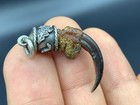 Antique German  835 Silver Watch Chain Fob Pendant Hunting Charivari Eagle Claw