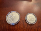 1993 Us Bill Of Rights 2-pc Proof Silver Dollar And Half Set  In Box With Coa