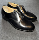 Coburne Square Men   s Oxford Black Calf Skin Leather Dress Shoes   Size 8 New Vtg