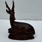 Carved Hard Wood African Made In Kenya Gazelle Antelope Figurine