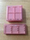 Two  2  Nintendo Ds Oem Hard Plastic Pink 16 Game   6 Game Cartridge Cases