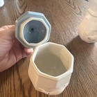 Blue Bow Goose Creamer   Sugar  With Lid - Vintage