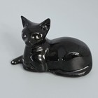 Hagen Renaker Miniature Black Cat Reclining Glossy Ceramic Figurine Usa  326