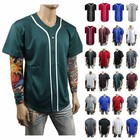 Men S-3xl Baseball T-shirt Jersey Plain Uniform Sports Team Raglan Activewear