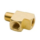 Brass Street Tee 1 8 Npt Male Female Pipe Fitting  Barstock Tee  Splitter 2 Pack