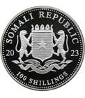 2023 Somali Republic 100 Shillings African Wildlife Elephant Proof 1 Oz Silver